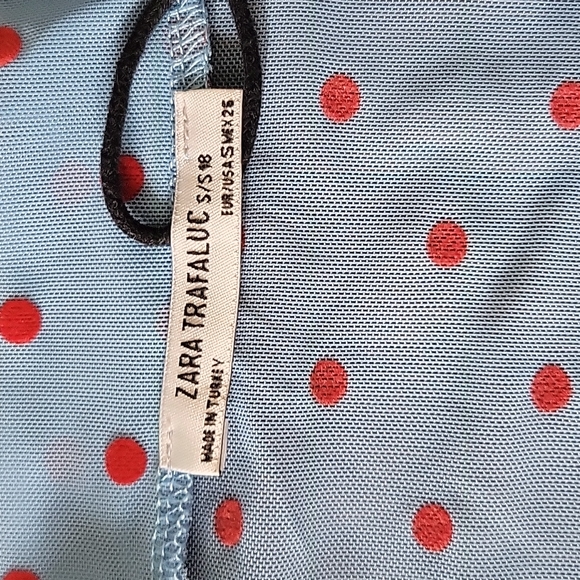 NWOT Zara Sheer Polka Dot Top S - Picture 2 of 3